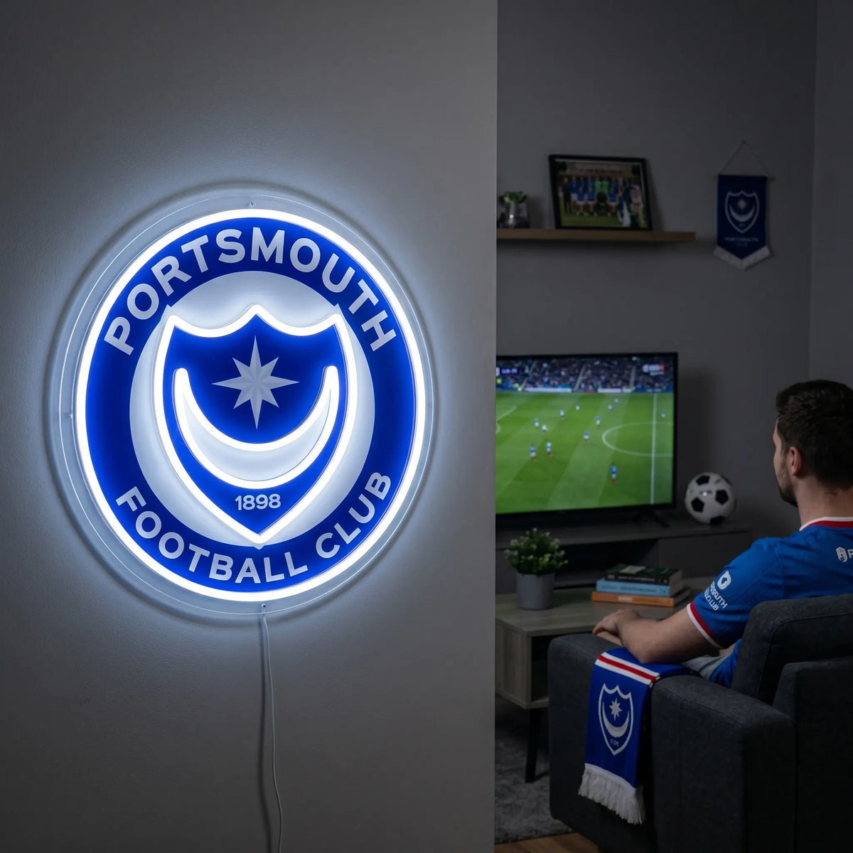 Portsmouth FC Neon Sign
