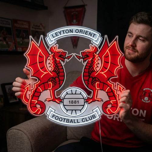 Leyton Orient FC Football Club Crest Neon Sign