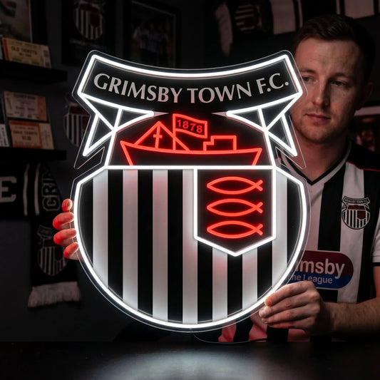 Grimsby Town FC Football Club Crest Neon Sign