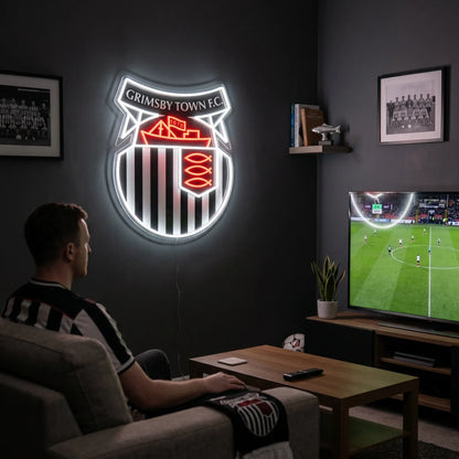 Grimsby Town FC Football Club Crest Neon Sign