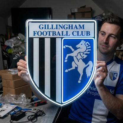 Gillingham FC Football Club Crest Neon Sign