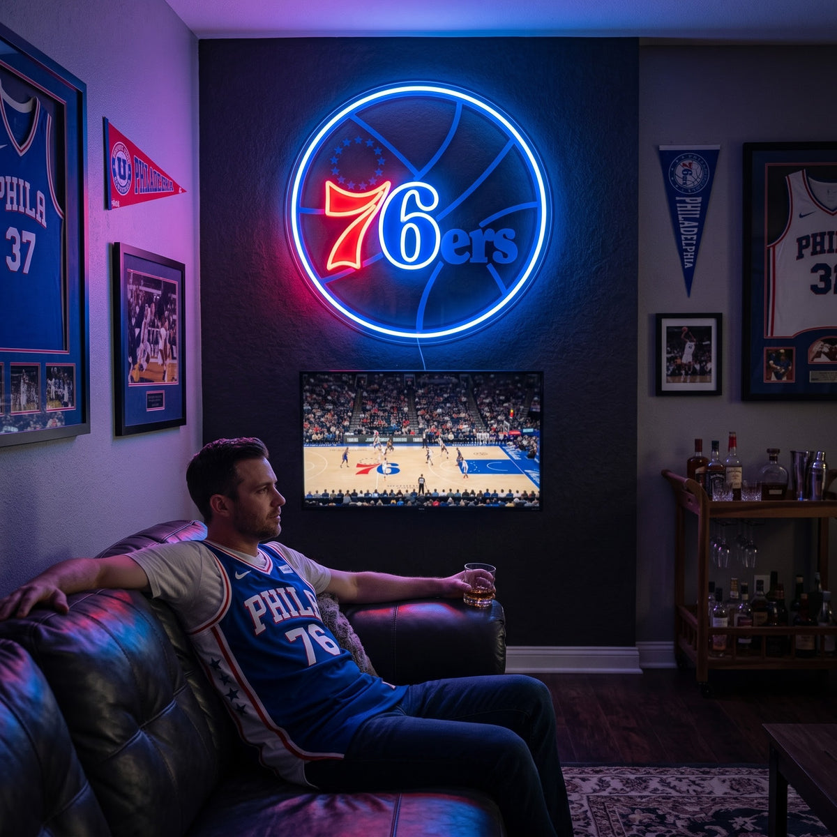 Philadelphia 76ers LED Neon Sign
